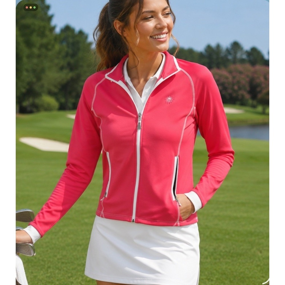 Peter Millar Element Large Women's Element Softshell Golf Jacket ‎ Crown Logo